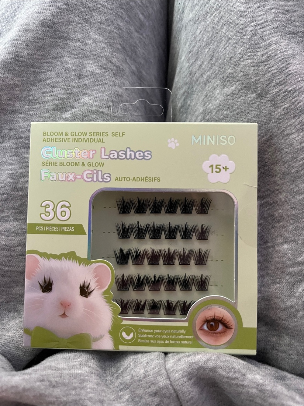 MINISO Faux Cluster Lashes - Black (36 Pcs)